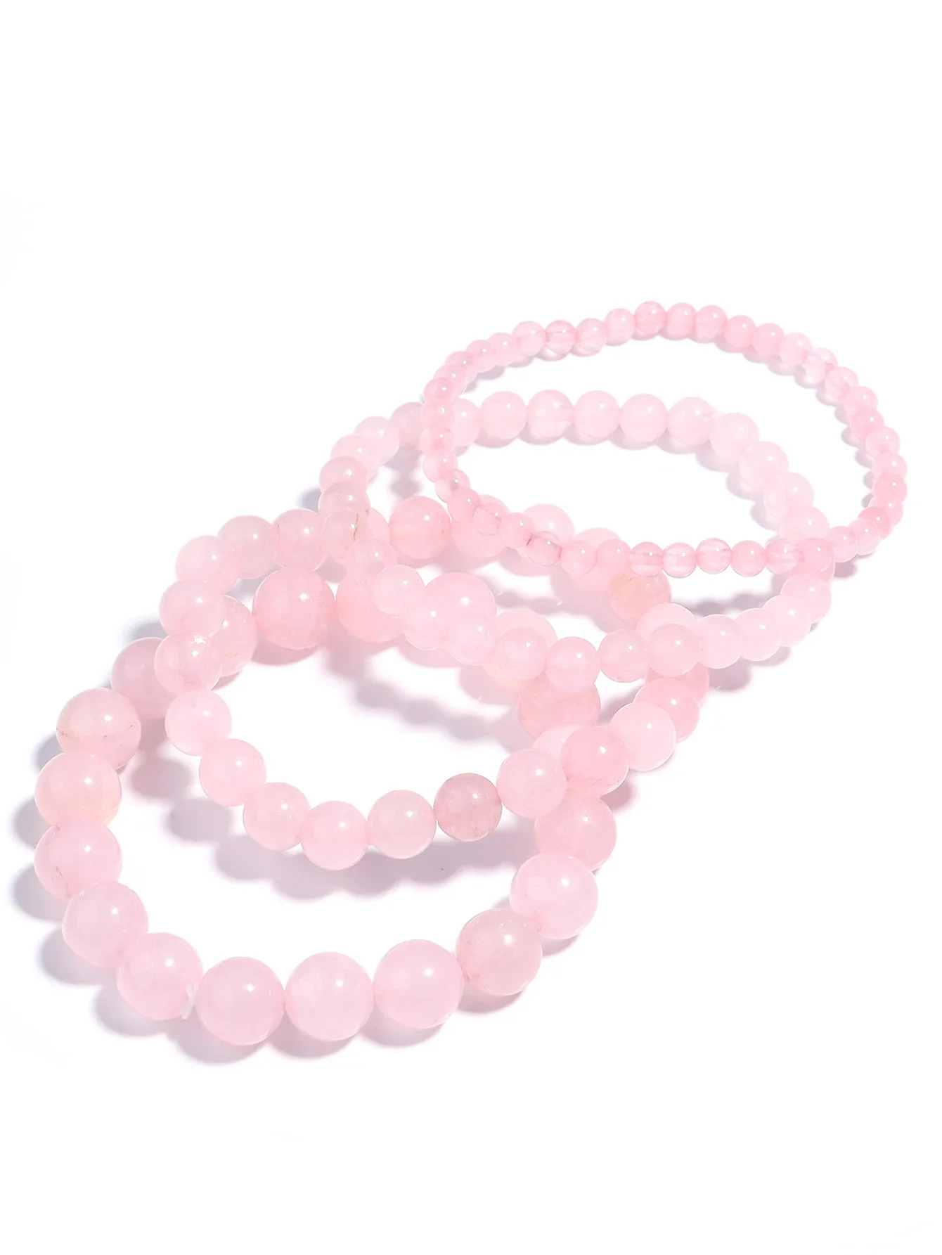 

*OAIITE Rose Quartz Bracelet Women Natural Crystal Bracelet Yoga Meditation Prayer Charm Reiki Energy Stone Pulse Jewelry Gift