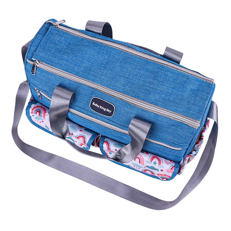 New Fashionable Cloud-Printed Single-Shoulder Mommy Bag; Multi-Functional Large-Capacity Cross-Body Mother-And-Baby Bag; Portable Maternity Tote Diaper Bag for Outings - 5