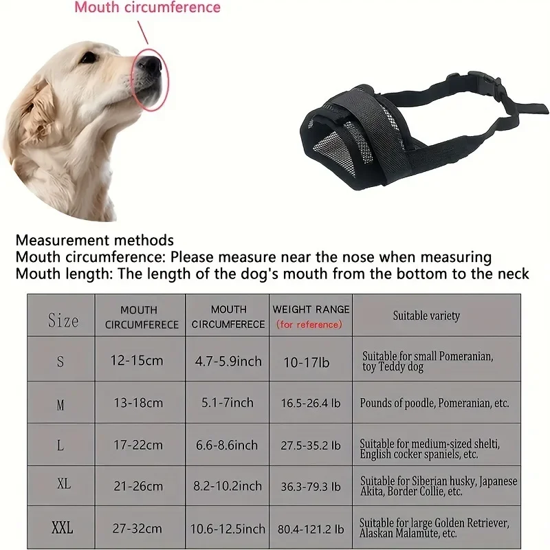 Museli&egrave;re Anti-aboiement R&eacute;glable Pour Chien De Compagnie, Masque Pour Petits Et Grands Chiens, Museli&egrave;res Arr&ecirc;ter Mordre