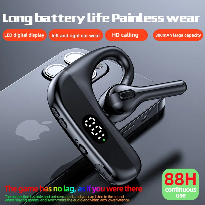 sem Fio Sports Gaming Headconjunto com Microfone hd 88 Horas Falar Tempo Fone de Ouvido Bluetooth 5.3 Bateria Negócio Longa Vida - Image 6