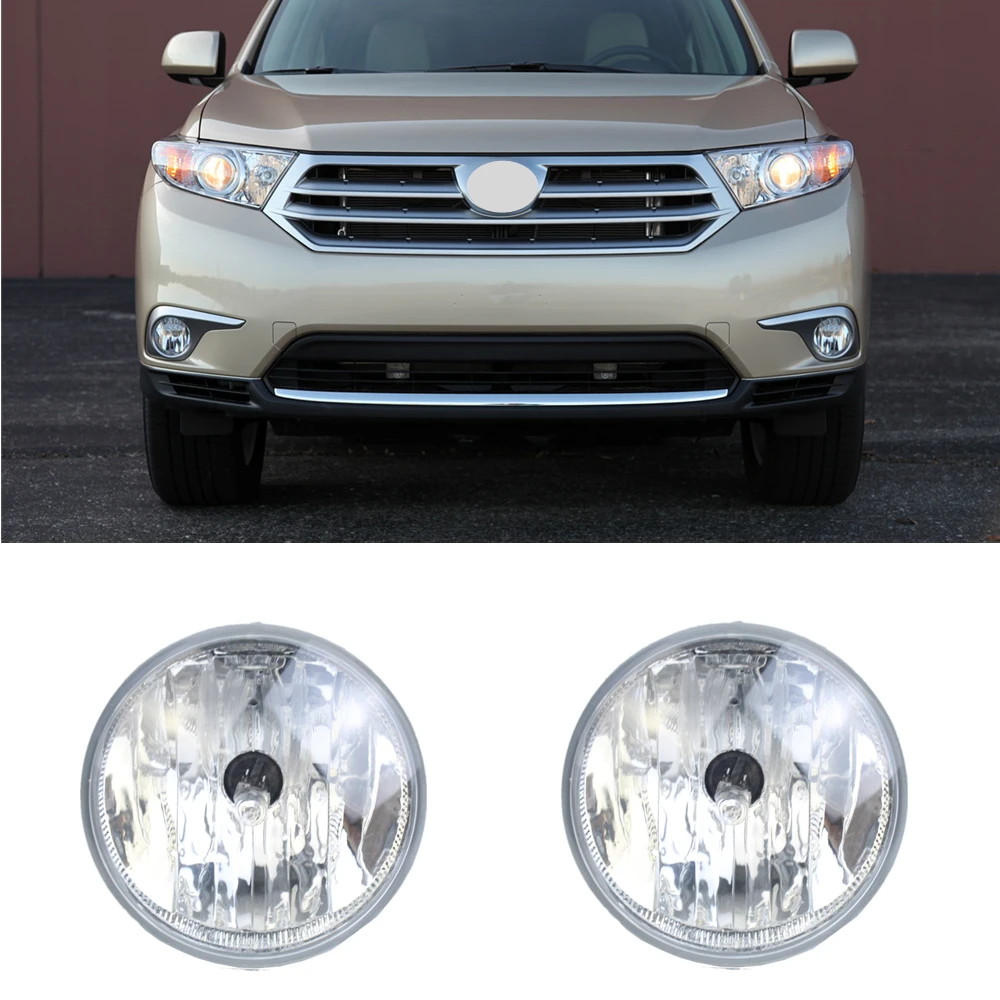 

For Toyota Highlander 2011 2012 2013 Front Bumper Fog Light Fog Lamp With Bulbs