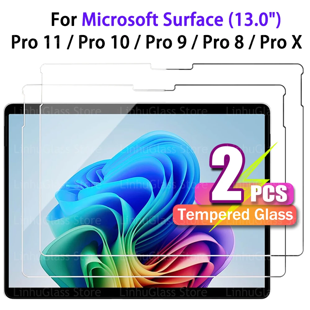 13-Inch Crystal Clear Tempered Glass Screen Protector - 9H Hardness, Anti-Scratch