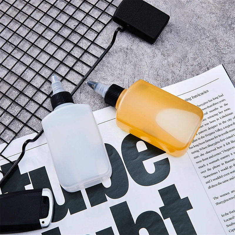 {Summer2} 2/5 Stück 120 ml Olivenöl-Spenderflasche mit auslaufsicherem Drehverschluss, Quetschflasche für Camping-Gewürzöl – Detail 4