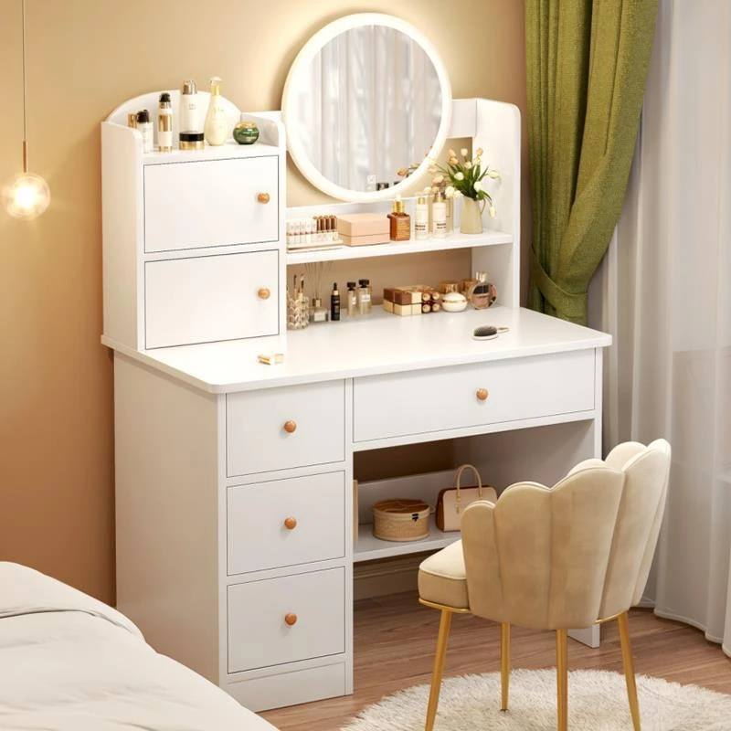 

Minimalist modern bedroom makeup cabinet and dressing table