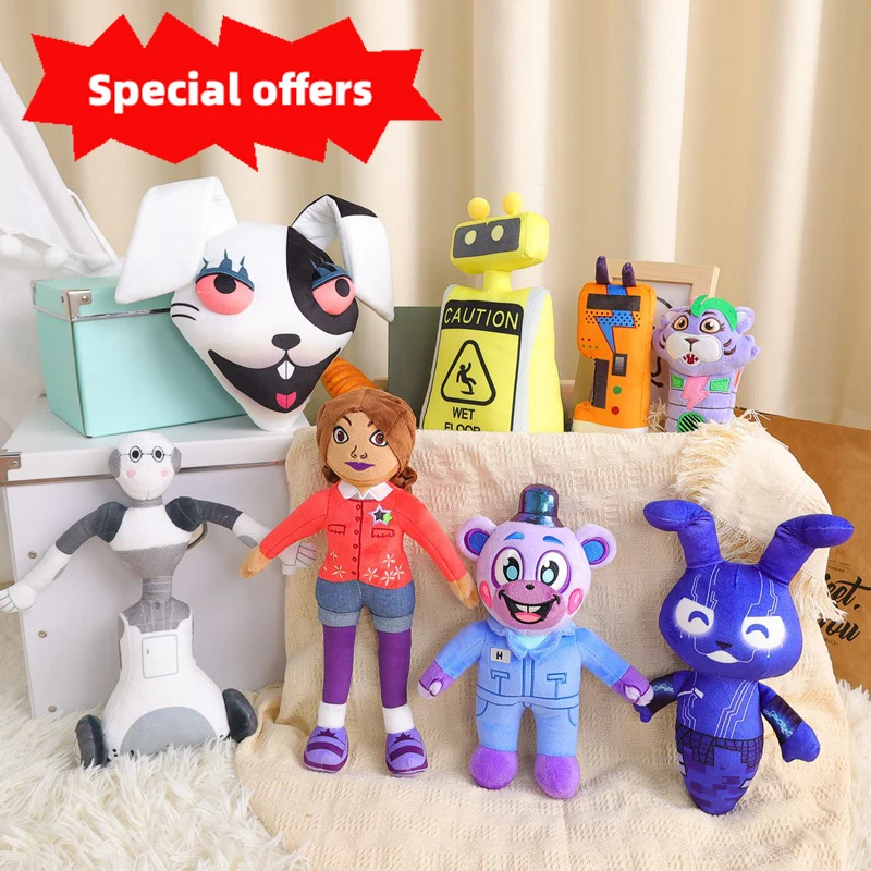 

1-8 Pcs FNAF Security Breach Ruin Cute Plush Toys Kawaii Cartoon Anime Game Figures Foxy Bonnie Bear Ribbit Doll Kids＆Fans Gifts