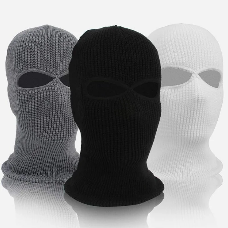 

Bike Mask Full Hat Knitted Mask Outdoor Cycling Ski Climber Hood Balaclava 2-hole