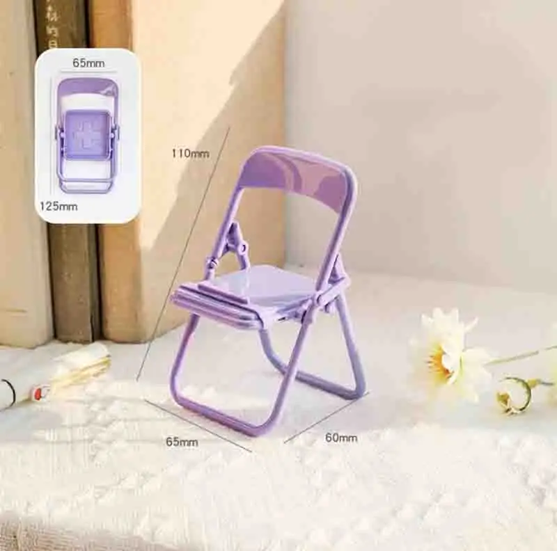 ew Portable Mini Mobile Phone Stand Foldable Desktop Chair  Cellphone Bracket for IPhone 13 12 Samsung Xiaomi  Stand Holder flexible mobile holder