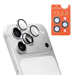 Premium Anti - Scratch HD Camera Lens Protector Film - Easy Install Phone Lens Cover - iPhone 17 Pro (Silver)
