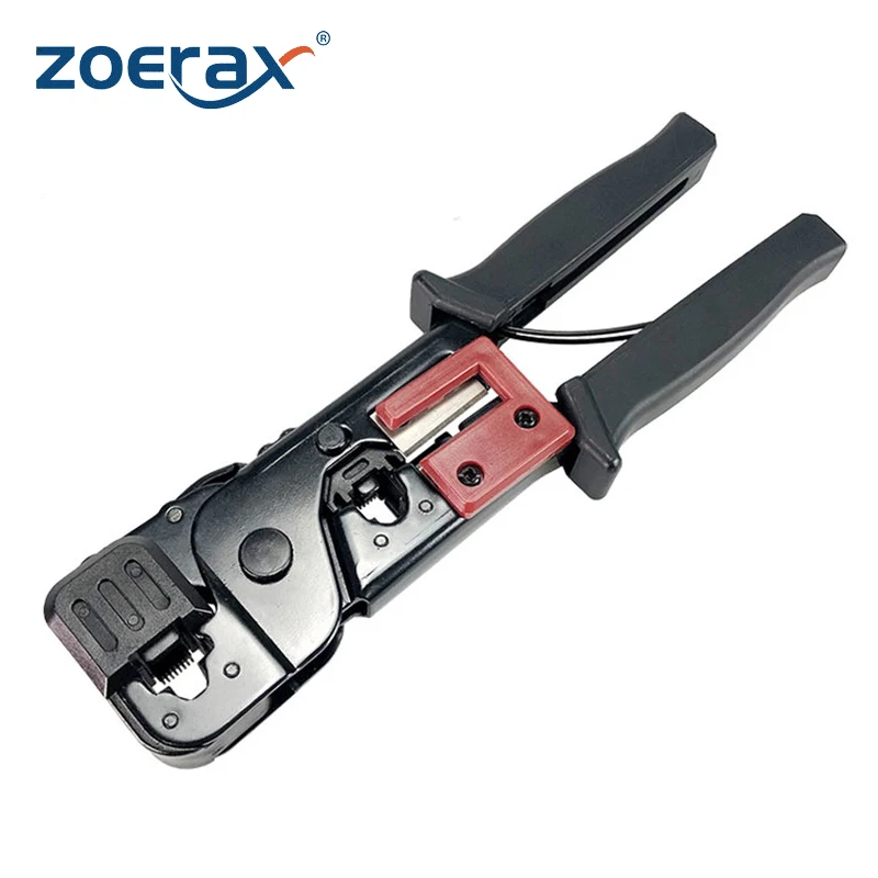 

ZoeRax [RJ45 RJ12 RJ11 Modular Crimper] for 8P 6P 4P Network Connectors and CAT5 CAT6 Ethernet Cables Strip Cut Crimp Tool