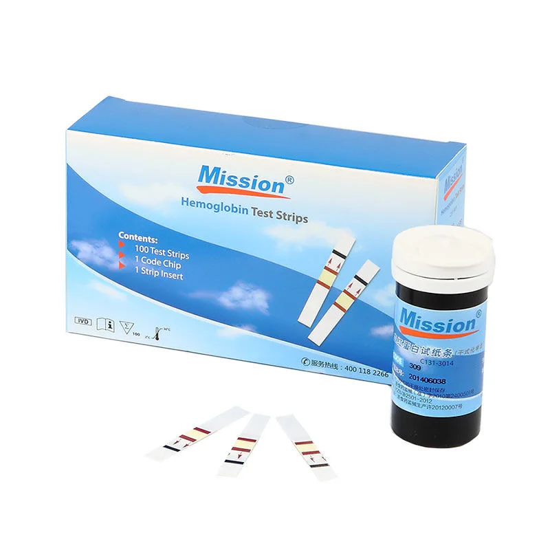 Mission Hb Hemoglobin test strip detection HB precise test strip 100pcs anemia physical examination for women and children