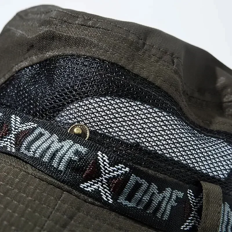 Sommer Männer Eimer Hut Im Freien UV Schutz Breiter Krempe Panama Safari Jagd Wandern Hut Mesh Fischer Hut Strand Sonnencreme Kappe – Detail 12