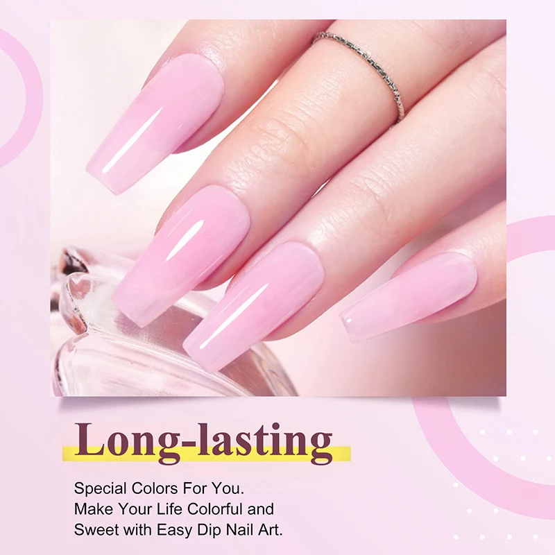 10g/Box Base Colors French Nail Design Dipping Powder Clear White No Lamp Cure Nails Dip Powder Nail Gel Natural Dry nail powder nail powder set