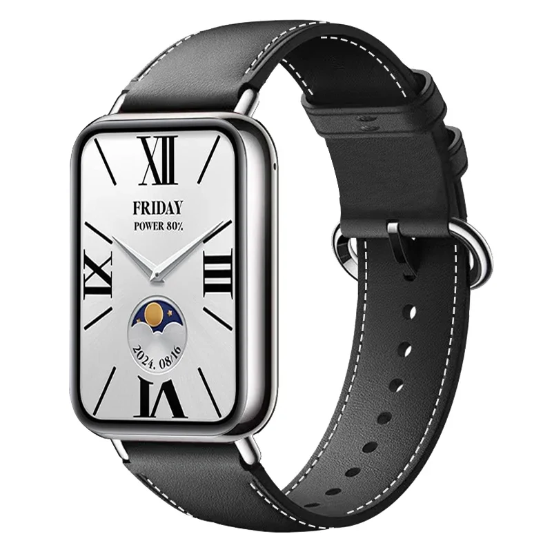 Premium Leather Strap Replacement for Smartwatches - Elegant and Durable Watchband Bracelet
