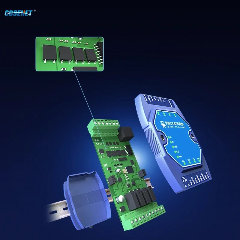 Ethernet I/O Networking Module Switch Value Acquisition Control ModBus 4DI+4DO CDSENET ME31-AXAX4040 RS485 Serial Port RJ45 i o network modules