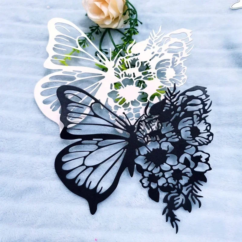 Creative Cartoon Butterfly Diy Mold Black Metal Cutting Dies Album Paper Cards Ornament Crafts Embossing Die Cuts Home Supplies