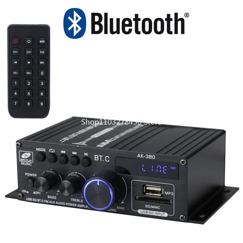

AK380 Bluetooth Car Home 12V Power Amplifier