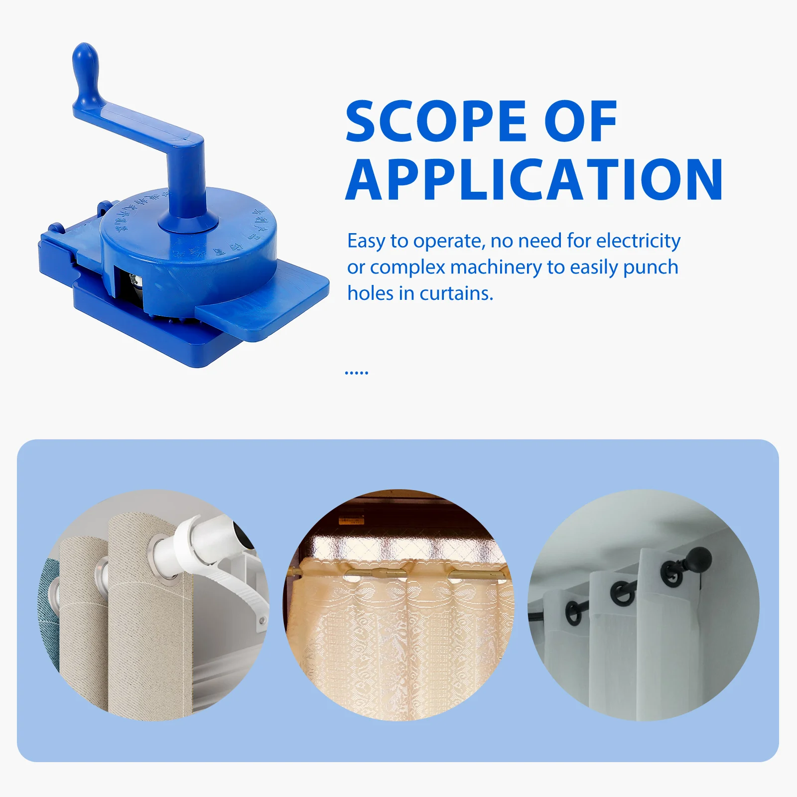 Curtain Punching Machine Hole Tool Punchers Tools Round Knife Manual Press for Stainless Steel