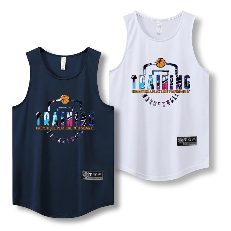 Men's Summer Sport Vest Gyms Fitness Mesh Tank Tops Joggers Sleeveless T-Shirt Male Basketball Training Fashion Jersey Shirts