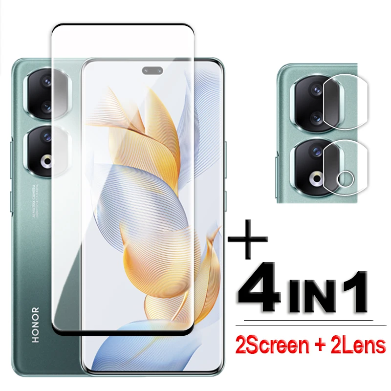 

For Honor 90 Pro Glass 3D Full Cover Curved Screen Protector Honor 50 60 70 80 90 Pro Tempered Glass For Honor 90 Pro Lens Film