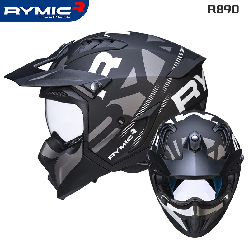 

Rymic motorcycle retro helmet men's and women's semi covered motorcycle personality demi-casque complet de moto four seasons