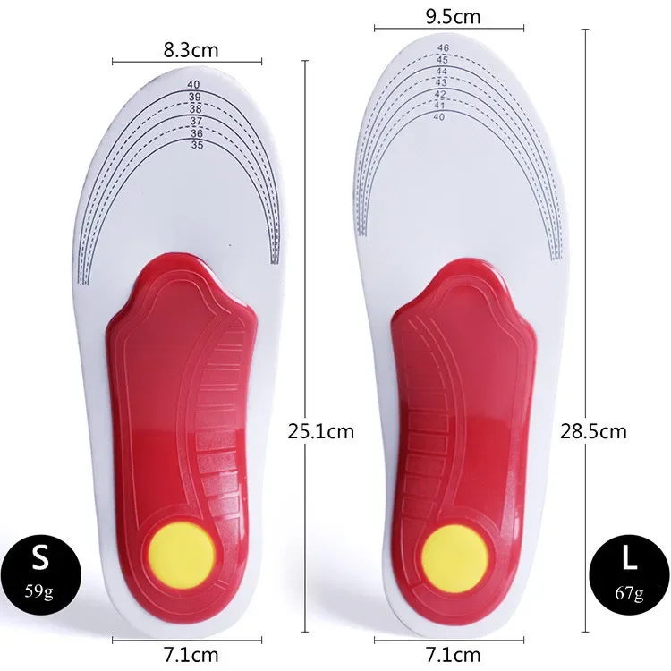 Orthopedic Shoe Insoles Arch Support Flatfoot Sports Inserts Foot Cushion Heel Pads For Men Women Foot X/O Leg Correction Orthopedic Insoles Shoe Insoles