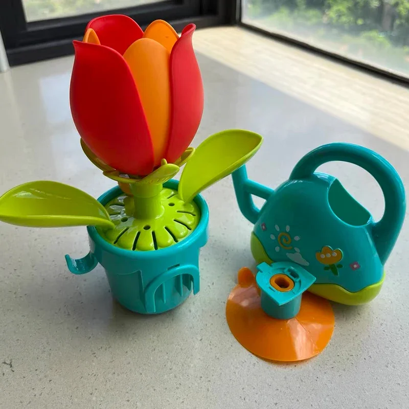 Baby Flowering Bath Toys Water Shower Bathing Toys Water Game for Kids Fun Sunflower Bath with Kettle Bathroom Toy for Children 3
