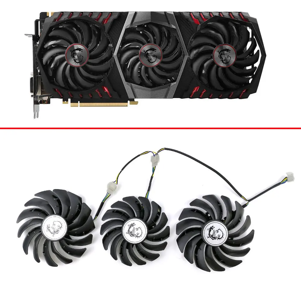 

95mm PLD10010B12HH 85mm PLD09210B12HH 4Pin Cooler Fan GTX1080Ti For MSI GEFORCE GTX 1080 Ti Gaming X Trio Graphics Fan