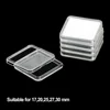 Square Clear Plastic Acrylic Protector Containers Case For Token Board Game Holder Boxes Cards Collection 17/20/25/27/30mm 4