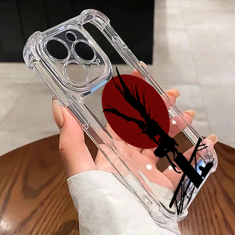 Stylish Transparent Anti-Fall Anime Phone Case - Death Note Design