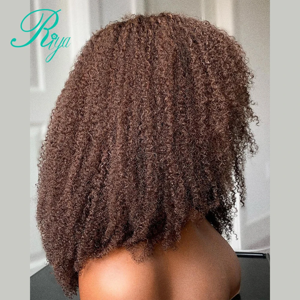 Brazilian Colored Afro Kinky Curly 13x4 Lace Front Human Hair Wigs For Women Curly Human Hair Wig With Baby 150% Remy
