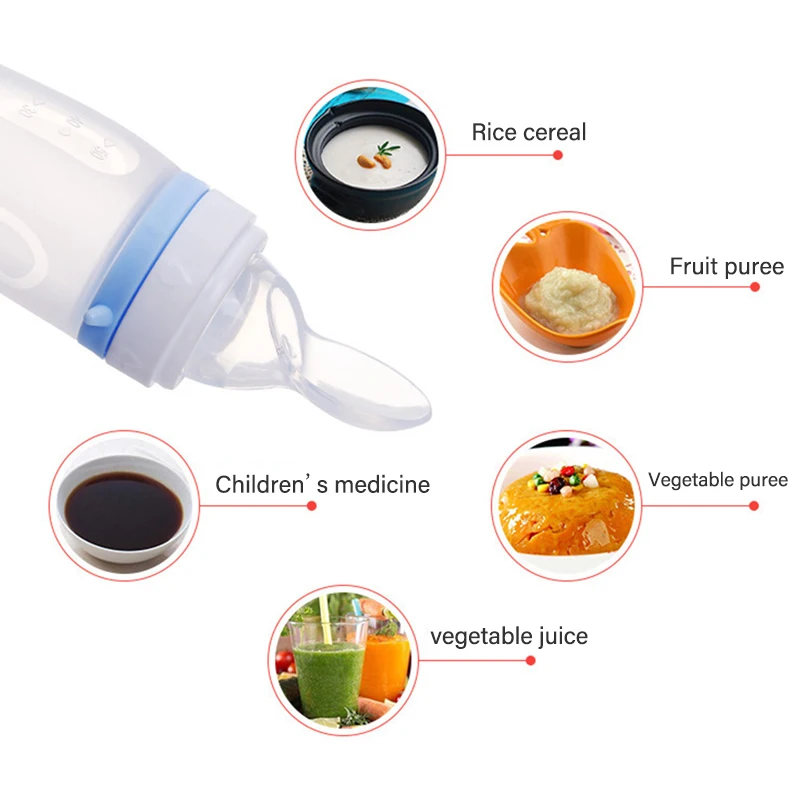 Imebaby Baby Feeding Bottle Dolphin Silicone Rice Cereal Spoon Newborn Tableware Baby Goods Feeding Spoon 6