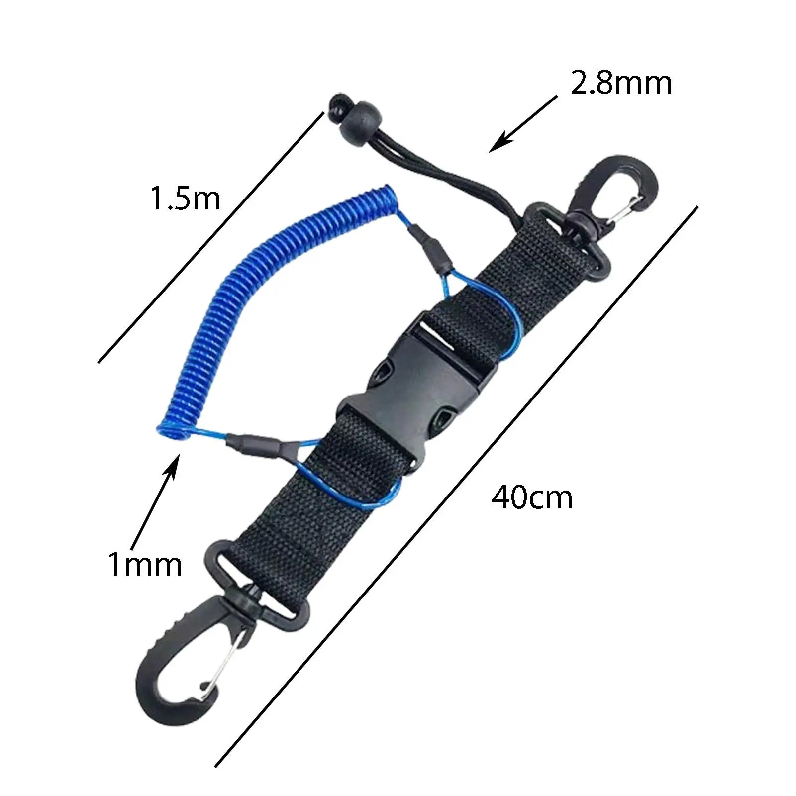 Scuba Diving Lanyard Wrist Lanyard Anti Lost Lightweight Dive Clip for Underwater Snorkeling Water Sports Diving Cameras