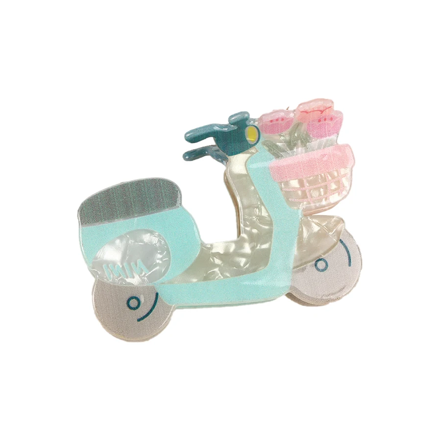 1pc Cartoon Kleine Esel Klaue Clip Kreative Harz kinder Haar Clip Transparent Acryl Shark Clip – Detail 6