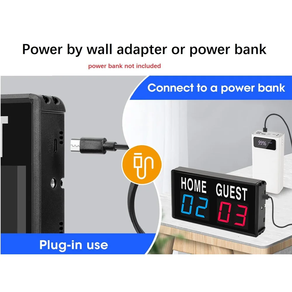 4-Digit LED Electronic Score Keeper Scoreboard with Remote for