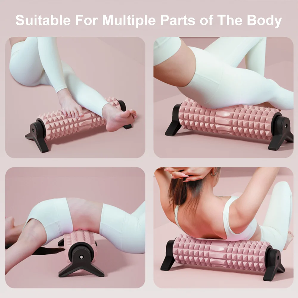 42X12Cm Foam Roller-for Deep Tissue Massage with Stand High Load Bearing Non-Slip Surface Muscle Relaxation Fitness Therapy ﻿