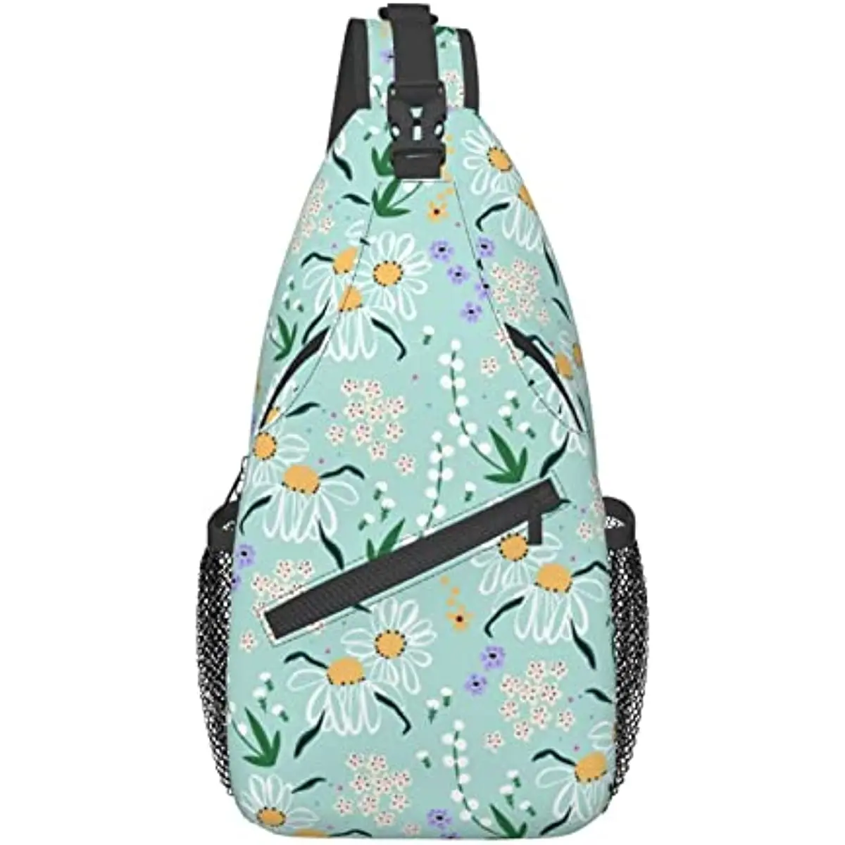 

Blue Daisy Crossbody Sling Backpack Sling Bag Travel Hiking Chest Bag Daypack for Men Women Adult Backpacks Unisex Casual