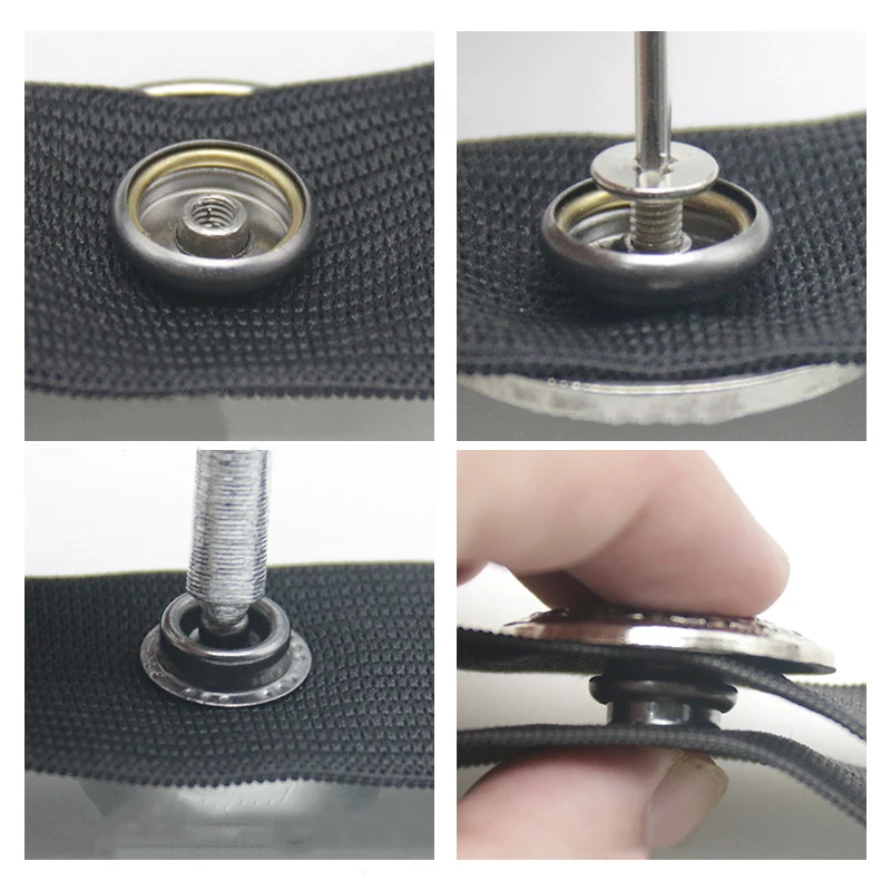 Snap Button Metal Rivet With Bead Decoration for Leathercraft Bag