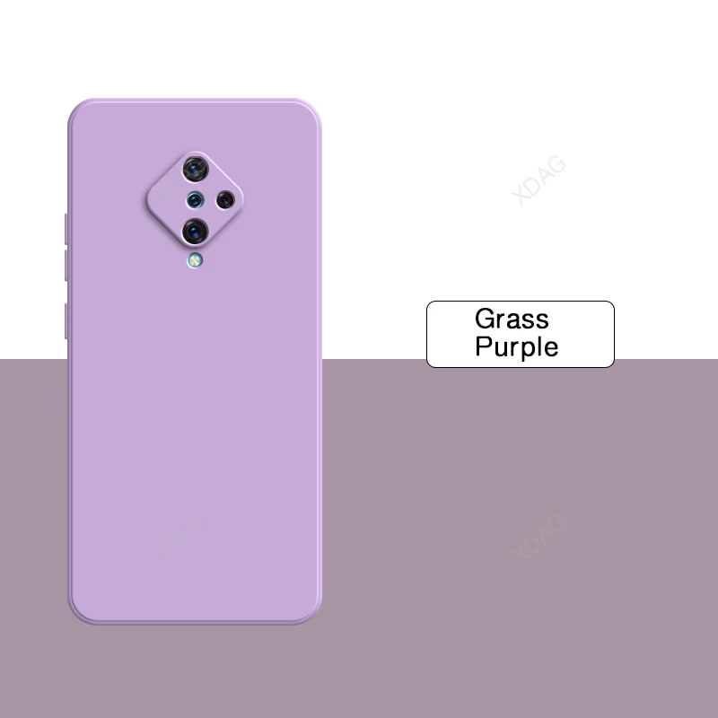 Soft Candy Color Square Silicone Phone Case with Camera Protection - High Quality