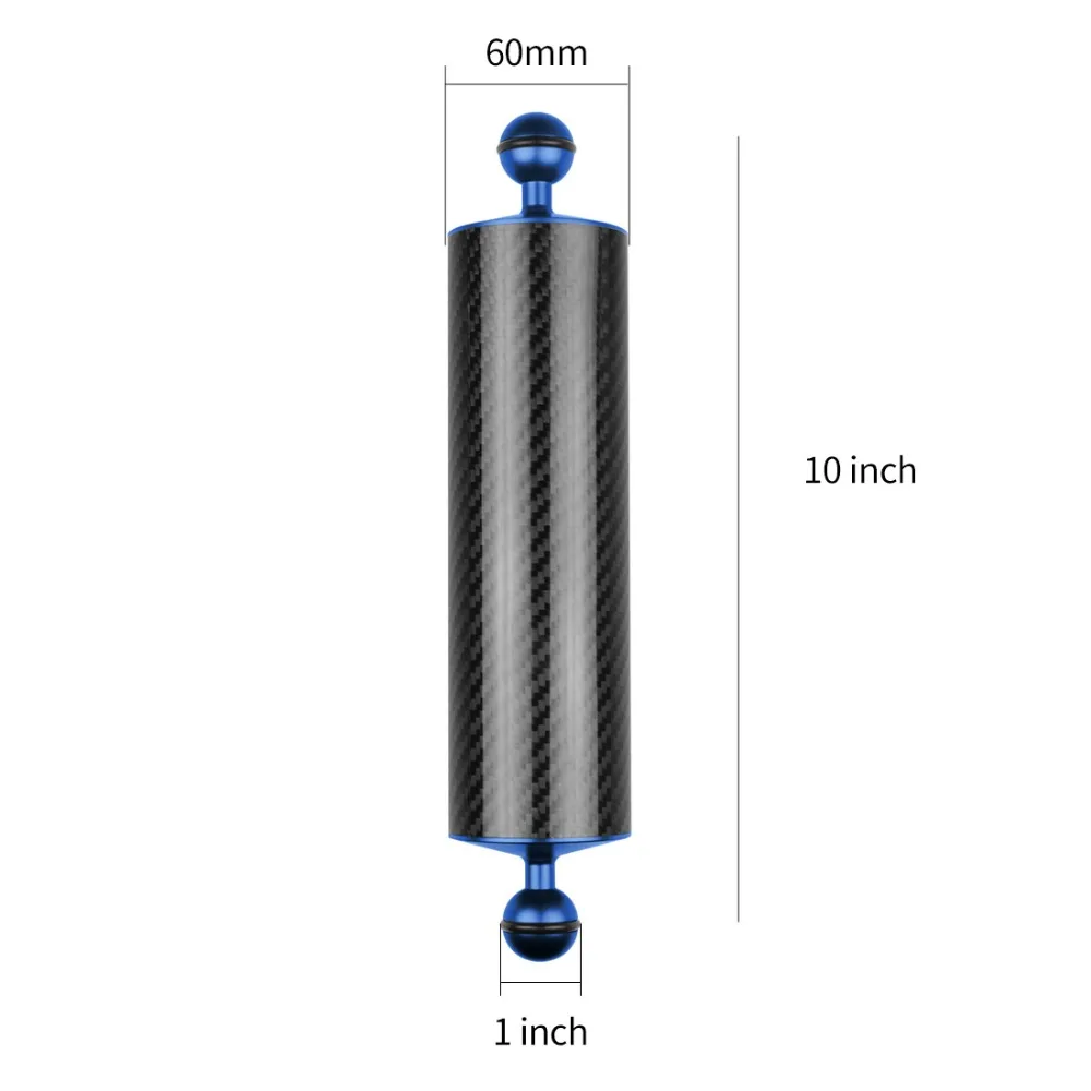 BGNing Float Buoyancy Aquatic Arm Dual Ball Floating Carbon Fiber Arm Tauchkamera Unterwasser-Tauchtablett für Gopro/Smartphones – Detail 38
