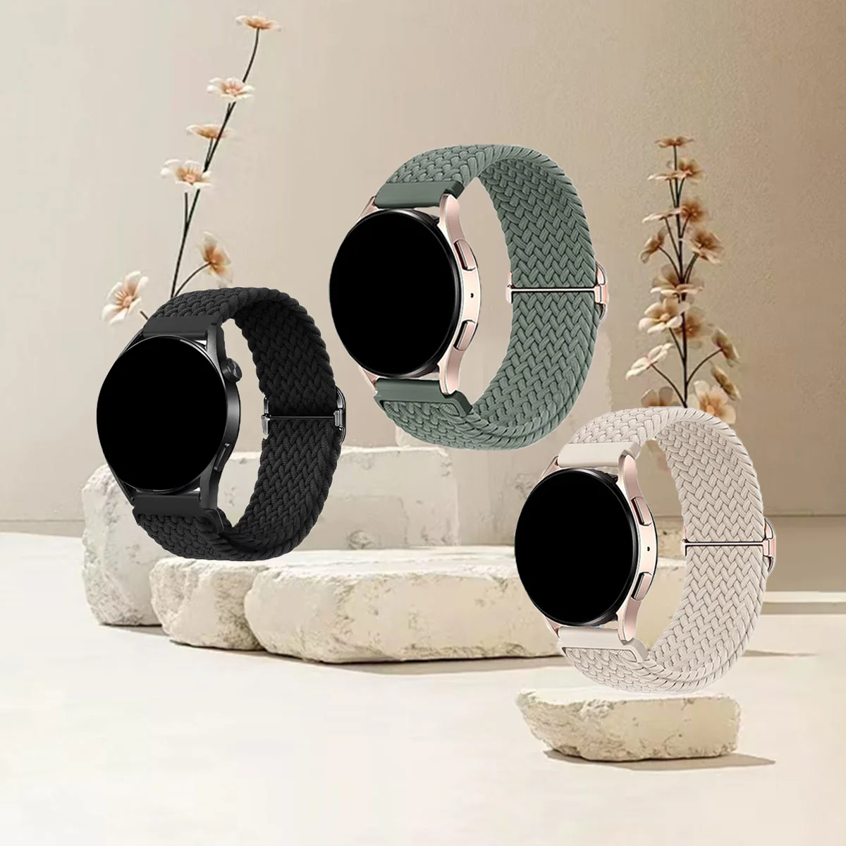3pcs Multi-Size Braided Loop Watch Bands