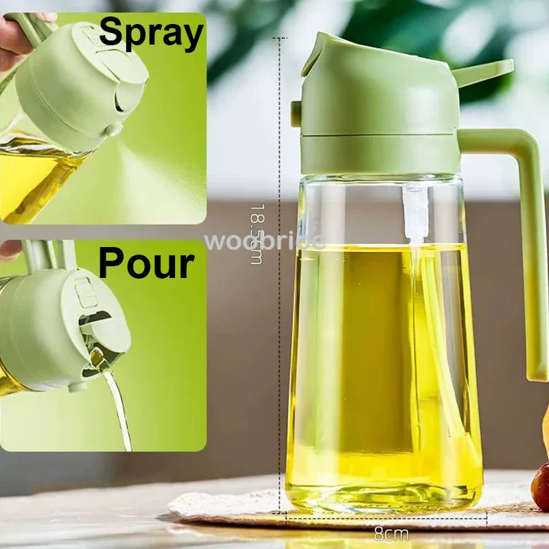Dual Purpose Oil Spray Fryer Air Oil Spray Olive Sprayer 500ml Kitchen Oils BBQ Kitchen Baking Roasting Picnic oil spray bottle spray bottle oil sprayer oil spray dispenser