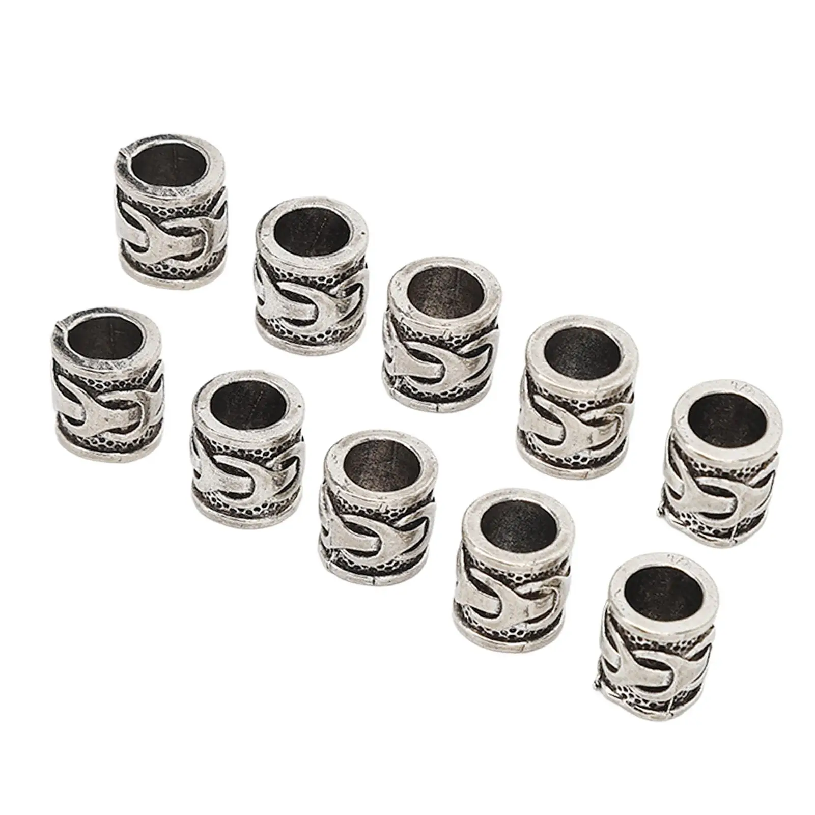 Engraved Alloy Beard Braiding Beads-Portable Dreadlocks & for bracelet Decoration for Holidays and Parties
