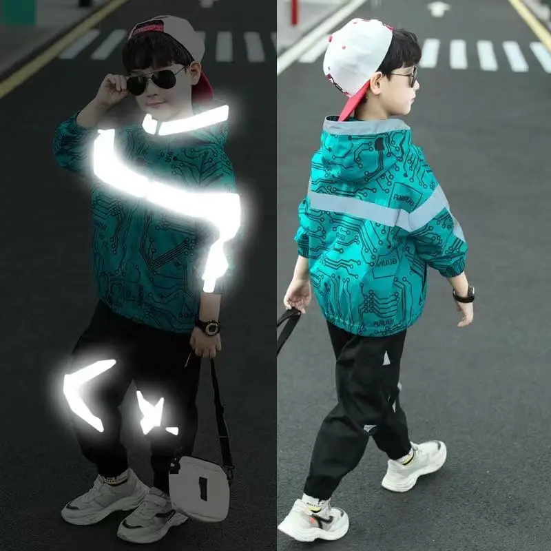 

Fashion Boys Clothing 2023 Spring Autumn Patchwork Long Sleeve Sets 4 6 8 9 10 12 Years Teenagers Children Sports Clothing Sets