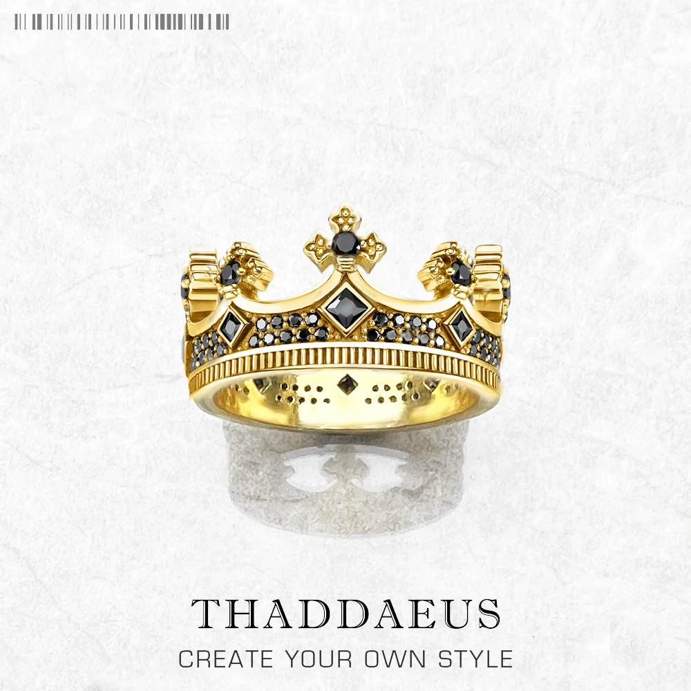 VERSANII Crown ヴィンテージリング * kimu91* Vintage Kings Crown Red Thumbprint Design Ruby with Clear