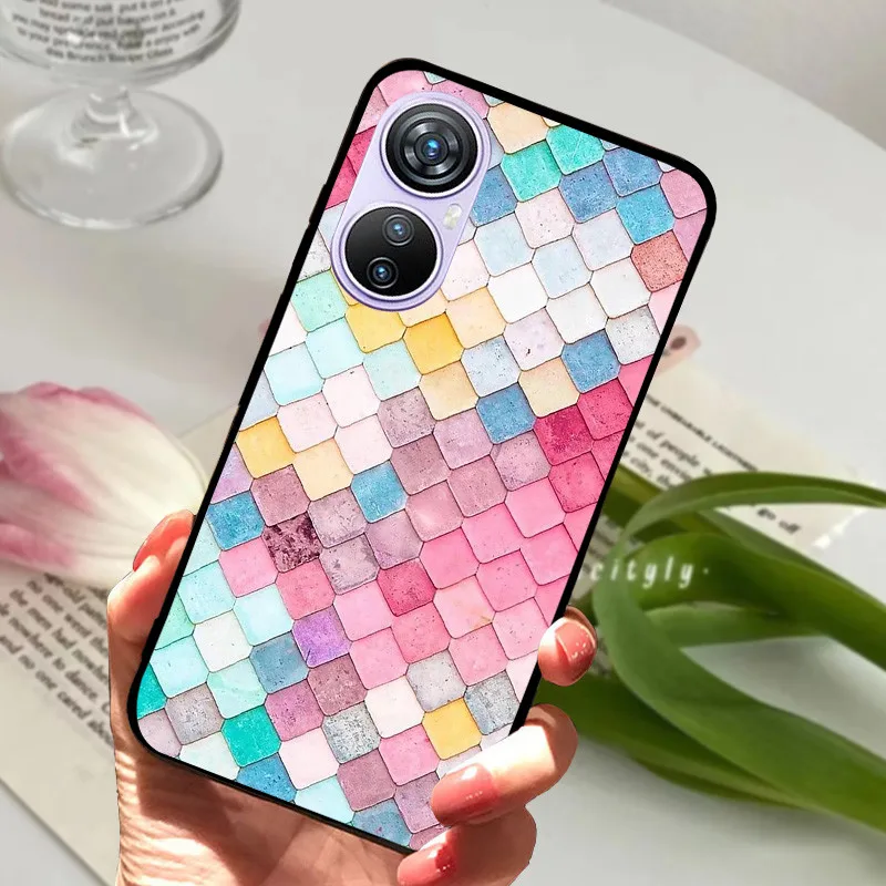 Animal Cartoon Soft Silicone Black Phone Case, 6.67 Premium Cover