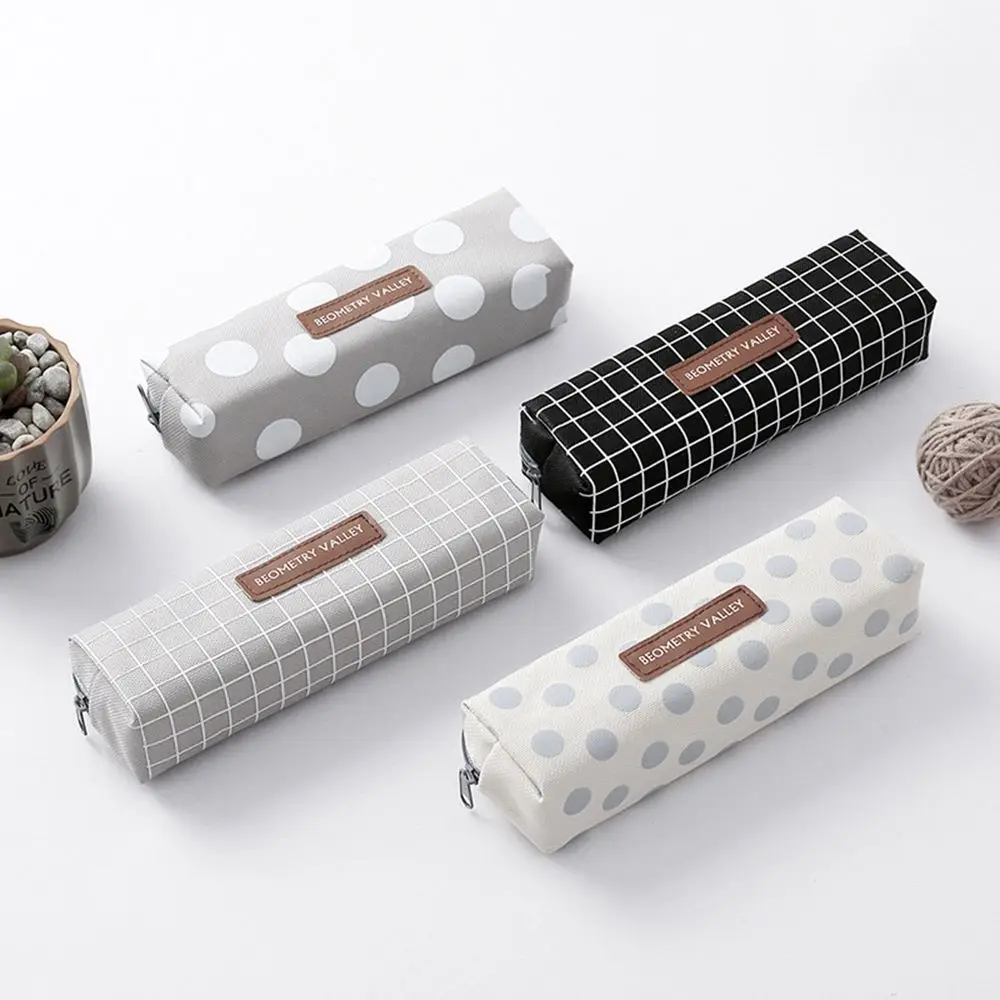 

Boys Girls Canvas Large Capacity Pen Bag Stationery Pouch Pencil Case Pencil Bags