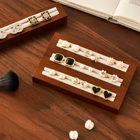 Solid Wood Grain Ring Bracelet Literary Toy Storage Tray Viewing Pallet Jewelry Display Props Jewelry Tray Display Tray 2