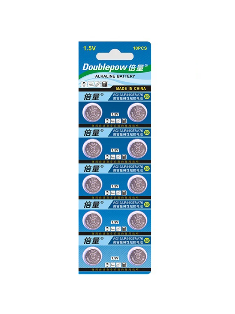 10 шт., кнопочные батарейки, 1,5 в, Φ LR44 AG13 357 357 A76 GPA76 ...