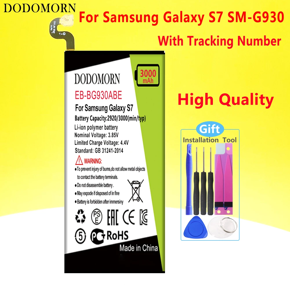 

DODOMORN EB-BG930ABE EB-BG935ABE Battery For Samsung GALAXY S7/S7 Edge G9300 G930F G930A G9308 SM-G9300 G9350 SM-G935