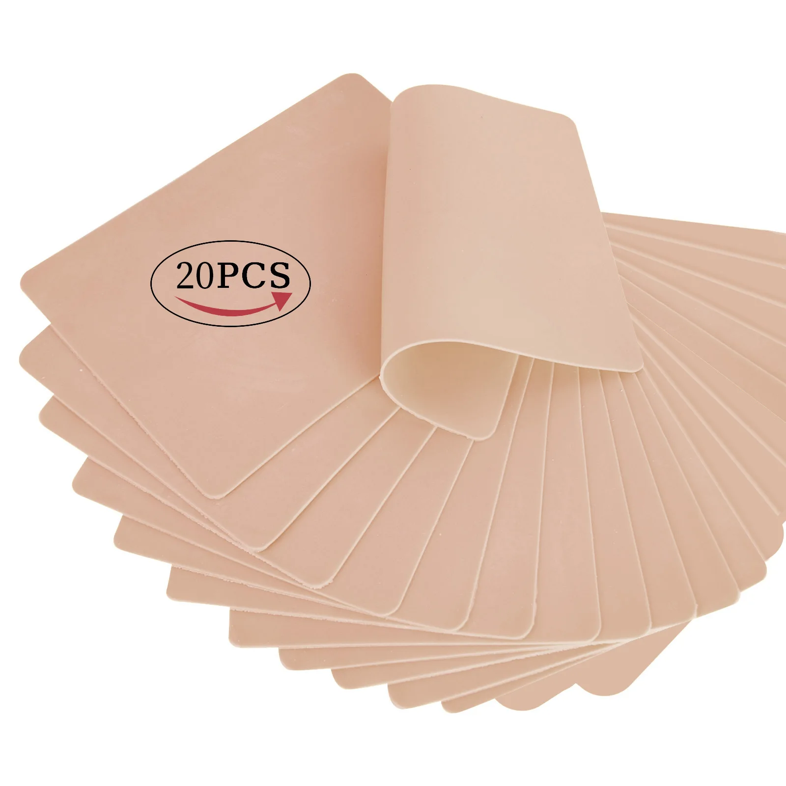 30/20/10/5Pcs Silicone LASTJUDG Tattoo Practice Skin Professional Double Fake Tattoo Skin For Permanent Makeup Beginner